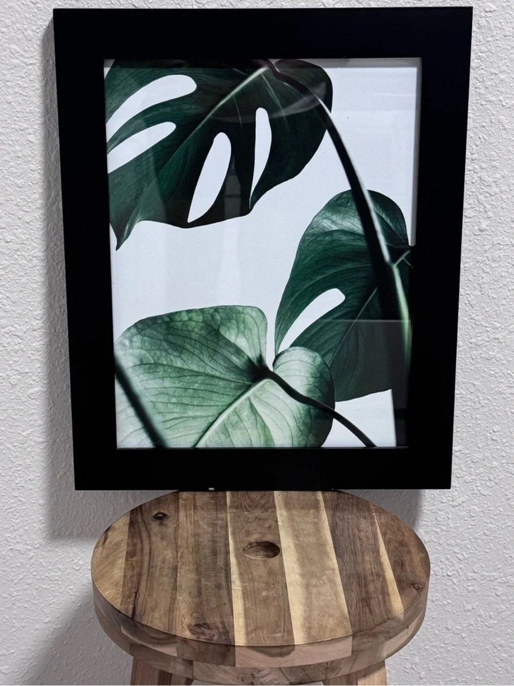 Threshold Black Gallery Frame 11x14 & Custom Giclee Botanical Monstera Leaf Art